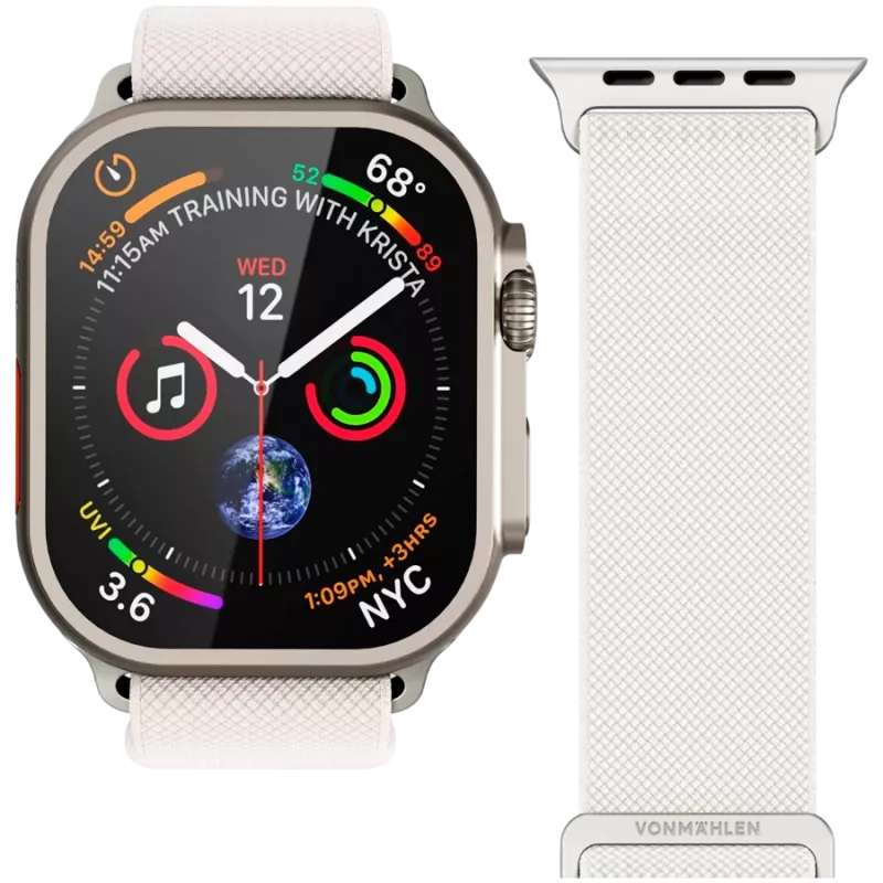 VONMÄHLEN Classic Nylon Loop 44, 45, 46, 49mm eenheidsmaat, crème