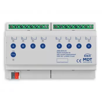 MDT AMS-0816.03 KNX schakelactor, 8-kanaals, 16 A, 8 TE
