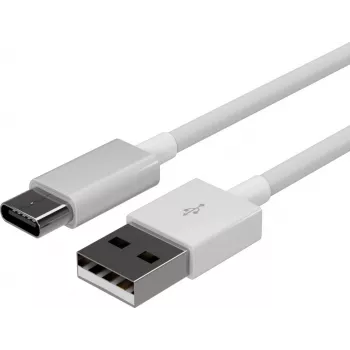 FLEXLINE FL31-13043 USB-A naar USB-C oplaad- en synchronisatiekabel, 2.0, ABS, wit, 2m