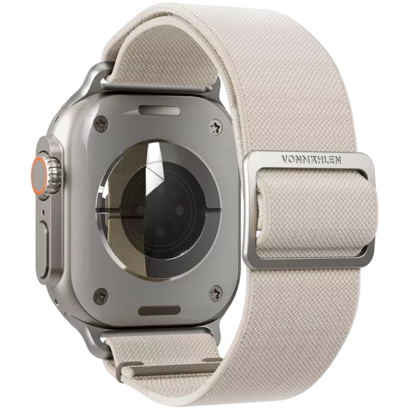VONMÄHLEN Classic Nylon Loop voor Apple Watch 40/41/42mm, crème