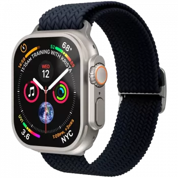 VONMÄHLEN geweven Loop voor Apple Watch 40/41/42mm, navy
