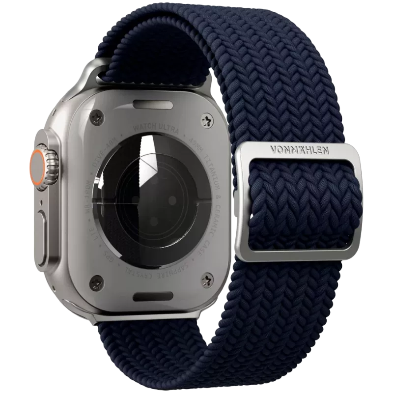 VONMÄHLEN geweven Loop voor Apple Watch 40/41/42mm, navy