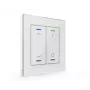 MDT BE-GTL2TW.C1 Glass Push Button II Light 2-voudig RGBW met temperatuursensor, wit, KNX