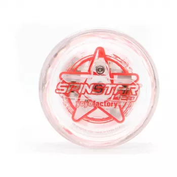 YoYoFactory Spinstar in het donker oplichtende rode yo-yo voor beginners tot gevorderden