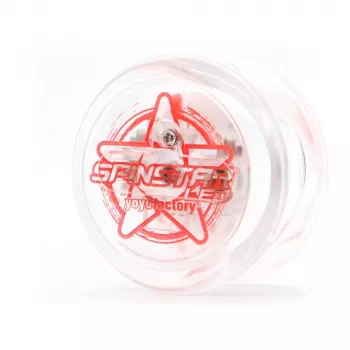 YoYoFactory Spinstar in het donker oplichtende rode yo-yo voor beginners tot gevorderden