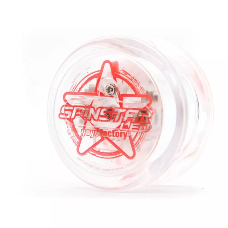 YoYoFactory Spinstar in het donker oplichtende rode yo-yo voor beginners tot gevorderden