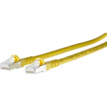 METZ CONNECT 1308450377-E Cat6a S/FTP patchkabel, geel, 0,3 m