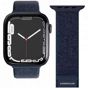 VONMÄHLEN Fitness Loop 2 smartwatch-band voor 44mm, 45mm, 46mm, 49mm behuizing, one size, marineblauw