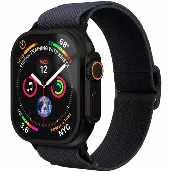 VONMÄHLEN Classic Nylon Loop voor Apple Watch 40/41/42 mm, one size, navy zwart