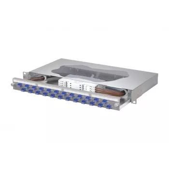METZ CONNECT las-patchpaneel 24xLC-duplex OS2 singlemode 1U 19 inch rackmontage 1504697424-E
