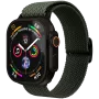 VONMÄHLEN Woven Loop voor Apple Watch 44/45/46/49mm, olijf zwart