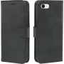 AIMOYU Premium leren flip wallet hoesje voor iPhone SE (2022/2020), iPhone 8/7 - zwart
