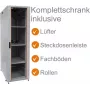IT-BUDGET 19 inch netwerkkast SRK compleetset 38U 600x800 mm glas-/stalen deur lichtgrijs 99ITB19SRK3868GGM