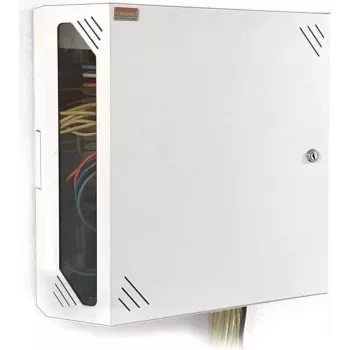 IT-BUDGET 19 inch wandmontage-netwerkkast - ruimtebesparende verticale 19 inch installatie - 3U+2U - wit (90ITBV19WS3W)