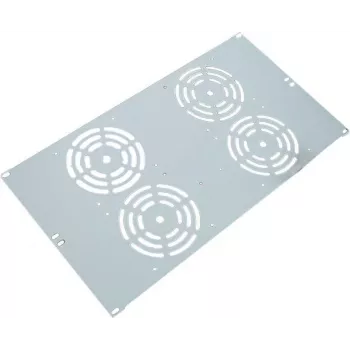 IT-BUDGET 19 inch 6U ventilatiepaneel voor 4 ventilatoren 120x120 mm lichtgrijs 90ITBSRK19XNOFAN4G