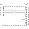 METZ MWN911A115 M12 A-gecodeerde 4-polige sensor/actuator inbouwstekkerverbinder, paneeldoorvoer, stekker naar bus, IP67