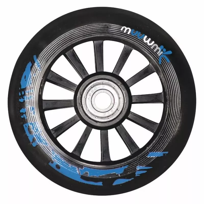 MUUWMI AU 408 Stuntstep, 100 mm wielen, zwart/blauw