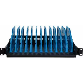 IT-BUDGET 19 inch schuifbox voor tablets en apparaten - 12 vakken - zwart (521160)