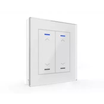 MDT BE-GTL20W.A1 glazen taster II Light 2-voudig RGB-W wit jaloezie/rolluik