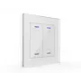 MDT BE-GTL20W.A1 glazen taster II Light 2-voudig RGB-W wit jaloezie/rolluik