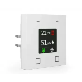 MDT SCN-RTN63S.01 KNX ruimtetemperatuurregelaar met 2,8 inch TFT-display, studio wit glanzend