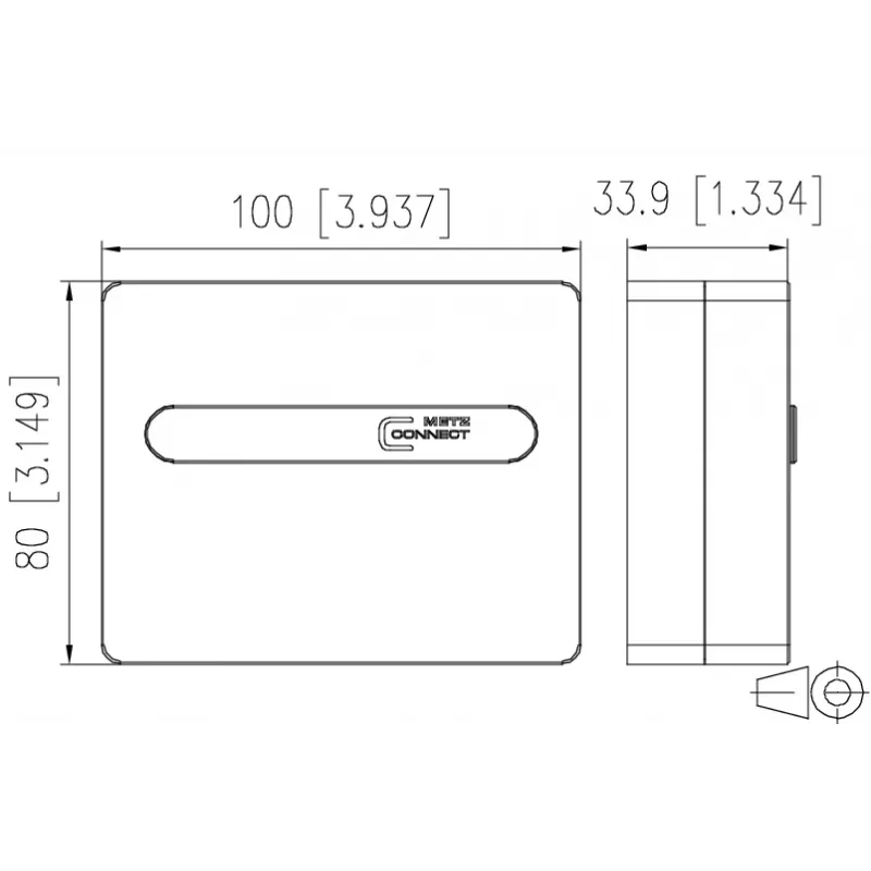 METZ BTR NETCOM OpDAT ADT lege adapterplaat voor 4x SC simplex / 2x LC duplex, zuiverwit 1501100000HC