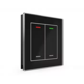 MDT Glass Push-button II Light 2-voudig RGBW zwart BE-GTL20S.01S