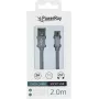 PowerRay USB-naar-micro-USB-datakabel, 2 m, textielgrijs, blister PR-DCUM200TGY