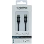 PowerRay USB-C naar Lightning MFi gevlochten data- & laadkabel 1,2m zwart PR-DCCL120TBK