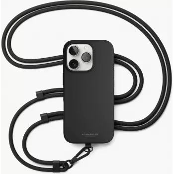 VONMAEHLEN Infinity Go universele telefoonketting zwart – verstelbaar tot 150 cm