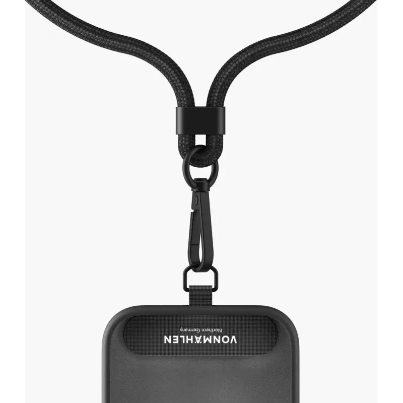 VONMAEHLEN Infinity Go universele telefoonketting zwart – verstelbaar tot 150 cm