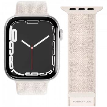 VONMÄHLEN Fitness Loop 2 armband voor Apple Watch 44/45/46/49mm, crème