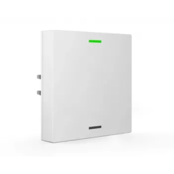 MDT BE-TAL63T1.01 KNX glastaster 1-voudig met RGB-W status-LED, temperatuur- en helderheidssensoren, studio wit glanzend neutraal