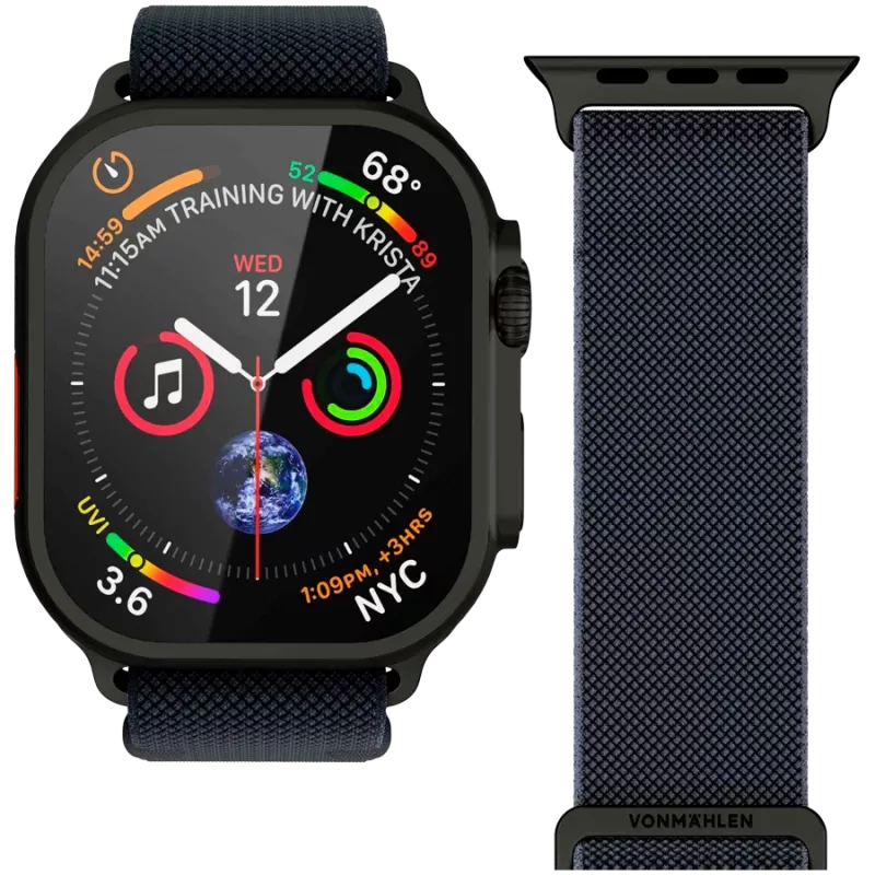 VONMÄHLEN Classic Nylon Loop 44, 45, 46, 49mm één maat, navy black
