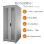 IT-BUDGET 19 inch serverrack SRK compleetset - 42U - BxD 800x1000 mm - geperforeerde dubbele deuren voor + achter - 4 actieve ventilatoren - PDU - legplanken - gemonteerd - lichtgrijs 99ITB19SRK42810DTGM