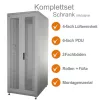 IT-BUDGET 19 inch serverrack SRK compleetset - 42U - BxD 800x1000 mm - geperforeerde dubbele deuren voor + achter - 4 actieve ventilatoren - PDU - legplanken - gemonteerd - lichtgrijs 99ITB19SRK42810DTGM