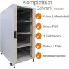 IT-BUDGET 19 inch netwerkkast SRK compleetset - 18U - 600x600 mm - glazen/stalen deur - 4 actieve ventilatoren - PDU - legplanken - flatpack - lichtgrijs 90ITB19SRK1866GG