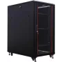 IT-BUDGET 19 inch serverrack SRK - 27U - 800x1000 mm - glazen/stalen deur - kabelgoten - flatpack - zwart 90ITB19SRK27810GSN
