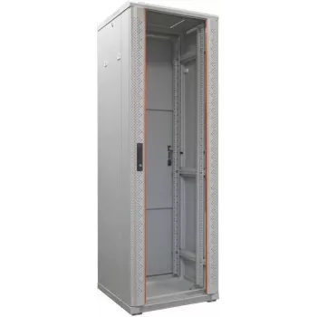 IT-BUDGET 19 inch netwerkkast SRK - 38U - 600x800 mm - glazen/stalen deur - gemonteerd - lichtgrijs 99ITB19SRK3868GGNM