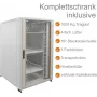 IT-BUDGET 19 inch serverrack SRK compleetset - 27U - 800x1000 mm - glazen/stalen deur - 4 actieve ventilatoren - PDU - legplanken - flatpack - lichtgrijs 90ITB19SRK27810GG