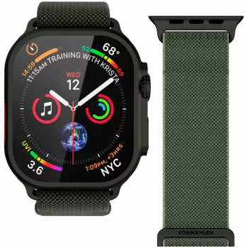 VONMÄHLEN Classic Nylon Loop 40, 41, 42mm one size, olijf zwart