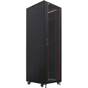 IT-BUDGET 19 inch netwerkkast SRK - 42U - 600x800 mm - glazen/stalen deur - gemonteerd - zwart (99ITB19SRK4268GSNM)