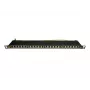 IT-BUDGET 19 inch Superflaches Patch Panel, 0,5U, Volledig Afgeschermd, Cat.6A, 24 Poorten, PoE++, Zwart (90ITBPP6A05S)