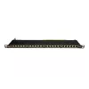 IT-BUDGET 19 inch Superflaches Patch Panel, 0,5U, Volledig Afgeschermd, Cat.6A, 24 Poorten, PoE++, Zwart (90ITBPP6A05S)