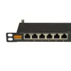 IT-BUDGET 19 inch Superflaches Patch Panel, 0,5U, Volledig Afgeschermd, Cat.6A, 24 Poorten, PoE++, Zwart (90ITBPP6A05S)