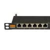 IT-BUDGET 19 inch Superflaches Patch Panel, 0,5U, Volledig Afgeschermd, Cat.6A, 24 Poorten, PoE++, Zwart (90ITBPP6A05S)