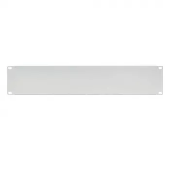 IT-BUDGET 19 inch blindplaat / rackblende - 2U - robuuste metalen versie - lichtgrijs (90ITBBP2HEG)
