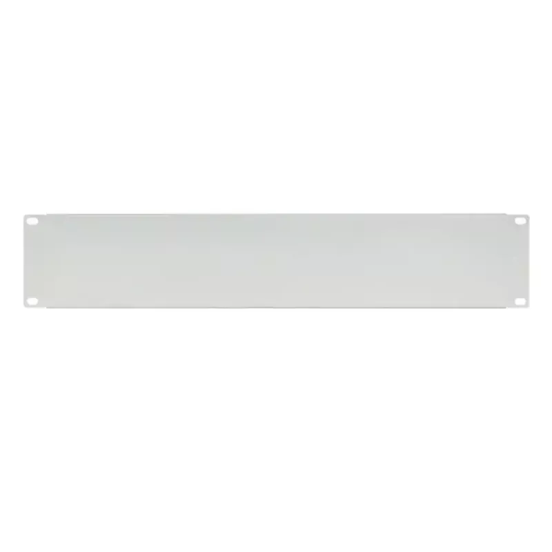 IT-BUDGET 19 inch blindplaat / rackblende - 2U - robuuste metalen versie - lichtgrijs (90ITBBP2HEG)