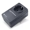 H-Tronic 1114730 inschakelstroombegrenzer SCL 3680 IP20, 16 A, 3680 W, Schuko stekkeradapter, zwart