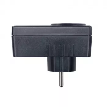 H-Tronic 1114730 inschakelstroombegrenzer SCL 3680 IP20, 16 A, 3680 W, Schuko stekkeradapter, zwart